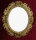 Bilderrahmen Oval mit Glasscheibe Barock Gold Silber Schwarz Weiß 45x38 Fotorahmen Antik Vintage