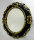 Bilderrahmen Oval mit Glasscheibe Barock Gold Silber Schwarz Weiß 45x38 Fotorahmen Antik Vintage