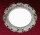 Bilderrahmen Oval mit Glasscheibe Barock Gold Silber Schwarz Weiß 45x38 Fotorahmen Antik Vintage