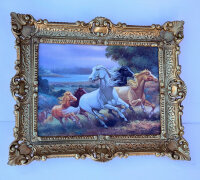 Bilderrahmen Antik Stil  56x46 Fotorahmen Vintage Prunkrahmen BAROCK Rechteckig 30x40