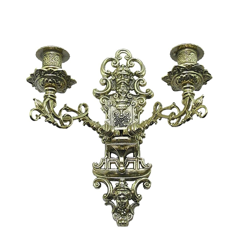 Wandkerzenhalter Antik Gold Messing Massiv Klavierleuchter Beweglich , 69,90 €