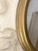 Dekorativer Ovaler Wandspiegel Oval Spiegel Antik Spiegel Klassik Badspiegel Wohnzimmerspiegel Flurspiegel Prunk Spiegel Shabby Chic Hängespiegel Vintage-Spiegel (C35 Gold. 52 cm x 43 cm)