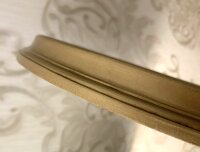 Dekorativer Ovaler Wandspiegel Oval Spiegel Antik Spiegel Klassik Badspiegel Wohnzimmerspiegel Flurspiegel Prunk Spiegel Shabby Chic Hängespiegel Vintage-Spiegel (C35 Gold. 52 cm x 43 cm)