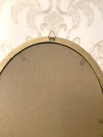 Dekorativer Ovaler Wandspiegel Oval Spiegel Antik Spiegel Klassik Badspiegel Wohnzimmerspiegel Flurspiegel Prunk Spiegel Shabby Chic Hängespiegel Vintage-Spiegel (C35 Gold. 52 cm x 43 cm)