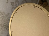 Dekorativer Ovaler Wandspiegel Oval Spiegel Antik Spiegel Klassik Badspiegel Wohnzimmerspiegel Flurspiegel Prunk Spiegel Shabby Chic Hängespiegel Vintage-Spiegel (C35 Gold. 52 cm x 43 cm)