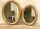 Dekorativer Ovaler Wandspiegel Oval Spiegel Antik Spiegel Klassik Badspiegel Wohnzimmerspiegel Flurspiegel Prunk Spiegel Shabby Chic Hängespiegel Vintage-Spiegel (C35 Gold. 52 cm x 43 cm)