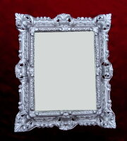 Kopie von Bilderrahmen Fotorahmen Weiß Barock Rechteckig 45x37 Rahmen Antik mit Rückwand #1